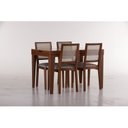 Ver imagem 1 de Conjunto Sala de Jantar Mesa Extensível 120x80cm com 4 Cadeiras Madri 