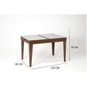 Ver imagem 3 de Conjunto Sala de Jantar Mesa Extensível 120x80cm com 4 Cadeiras Madri Marrom/Imbuia