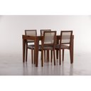 Ver imagem 1 de Conjunto Sala de Jantar Mesa Extensível 120x80cm com 4 Cadeiras Madri 