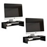 Kit 02 Suportes Stand Base Tela Monitor Soft Elevado 65cm em MDF com 01 Prateleira - Desk Design Pre - 8