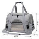 Ver imagem 2 de Bolsa De Transporte Para Pets Cachorro Cão e Gatos Cor Cinza