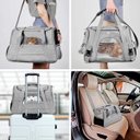 Ver imagem 3 de Bolsa De Transporte Para Pets Cachorro Cão e Gatos Cor Cinza