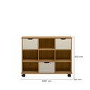 Ver imagem 3 de Nicho Organizador Marrom Freijó com 3 Gavetas Off White 1478 Qmovi