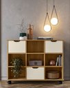 Ver imagem 2 de Nicho Organizador Marrom Freijó com 3 Gavetas Off White 1478 Qmovi