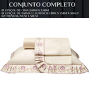 Ver imagem 6 de Conjunto de Lencol Casal Queen Size Chloe Algodão 04 Pçs Toque Super Macio:rosa