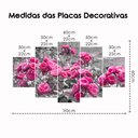 Ver imagem 3 de Kit 5 Placa Quadro Decorativo 3D Borda infinita Arte na Arte Santa Ceia 2 Rosas Rosadas