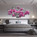Ver imagem 5 de Kit 5 Placa Quadro Decorativo 3D Borda infinita Arte na Arte Santa Ceia 2 Rosas Rosadas
