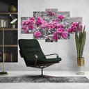 Ver imagem 6 de Kit 5 Placa Quadro Decorativo 3D Borda infinita Arte na Arte Santa Ceia 2 Rosas Rosadas