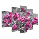 Ver imagem 1 de Kit 5 Placa Quadro Decorativo 3D Borda infinita Arte na Arte Santa Ceia 2 Rosas Rosadas