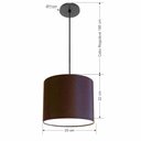 Ver imagem 2 de Lustre Luminária Pendente Vivare Free Lux Pe-4105pr Cúpula em Tecido 20x22cm