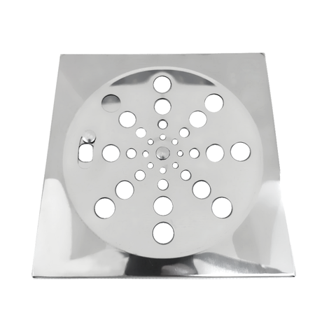 Tampa Ralo Grelha Quadrado 15x15cm Inox Função Abre / Fecha:Cromado