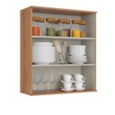 Ver imagem 4 de Armário de Cozinha Aéreo Modulado 100% MDF 2 Portas 80cm Princess Yescasa Freijó/Verde Sálvia