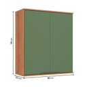 Ver imagem 3 de Armário de Cozinha Aéreo Modulado 100% MDF 2 Portas 80cm Princess Yescasa Freijó/Verde Sálvia
