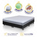 Ver imagem 4 de Conjunto Box Preto Durban Cinza Espuma D28 Queen 158x198x57 - King House