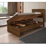 Cama Solteiro com Bau Framar Larissa Laqueada Mdf/mdp:malbec - 2