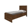 Cama Solteiro com Bau Framar Larissa Laqueada Mdf/mdp:malbec - 1