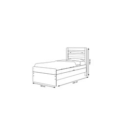 Cama Solteiro com Bau Framar Larissa Laqueada Mdf/mdp:malbec - 3