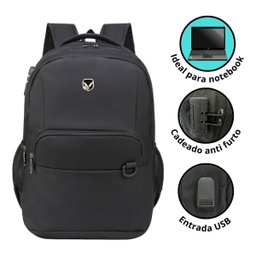 Mochila Notebook Executiva Home Office Anti Furto Senha Usb Yepp Mochila Executiva Notebook Anti Fur - 2