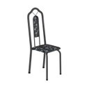 Ver imagem 3 de Kit 4 Cadeiras Tubular Bianca Prata/Martelado/Preto Floral
