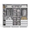 Ver imagem 6 de Guarda Roupa 3 Portas de Correr 6 Gavetas e Espelho F542 Kappesberg Branco