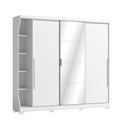 Ver imagem 3 de Guarda Roupa 3 Portas de Correr 6 Gavetas e Espelho F542 Kappesberg Branco
