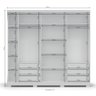 Guarda Roupa 3 Portas de Correr 6 Gavetas e Espelho F542 Kappesberg Branco - 4