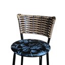 Ver imagem 3 de Banqueta Alta Preta Hawai Cappuccino para Cozinha com Assento Estampado:floral Preto