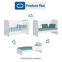 Ver mais imagens de Quarto de Bebê com 1 Guarda Roupa 1 Cômoda e Berço 3 em 1 Abracadabra Espresso Móveis Branco