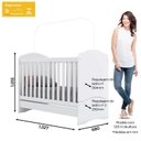 Ver imagem 6 de Quarto de Bebê com 1 Guarda Roupa 1 Cômoda e Berço 3 em 1 Abracadabra Espresso Móveis Branco