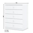Ver imagem 5 de Quarto de Bebê com 1 Guarda Roupa 1 Cômoda e Berço 3 em 1 Abracadabra Espresso Móveis Branco