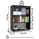 Ver imagem 5 de Armário Multiuso Escritório 2 Portas 2 Prateleiras Advantage Preto/Black