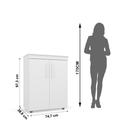 Ver imagem 6 de Armário Multiuso Escritório 2 Portas 2 Prateleiras Advantage Branco