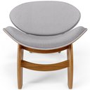 Ver imagem 3 de Poltrona Decorativa Orgânica Sala Living Kadosh L02 Linho Cinza - Lyam Decor