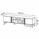 Ver imagem 3 de Rack 180 cm 2 Portas para TV Ate 75 Polegadas Molly Ptl:Off White Nature