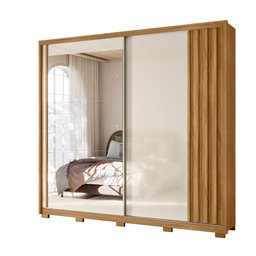 Guarda Roupa Casal 2 Portas Deslizantes com Espelho 3 Gavetas Dhara - 7