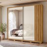 Guarda Roupa Casal 2 Portas Deslizantes com Espelho 3 Gavetas Dhara - 1