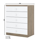 Ver mais imagens de Quarto de Bebê com 1 Guarda Roupa 1 Cômoda e Berço 3 em 1 Abracadabra Espresso Móveis Branco/Rústico