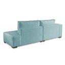 Ver imagem 3 de Sofá 3lugares Modulado Chaise Almofada Solta Molas Isa Be Linho Verde Claro 2,1m