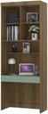 Ver imagem 4 de Guarda Roupa Modulado de Solteiro Paris Avelã Verde 5 Peças - Luciane Avelã com Verde