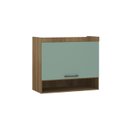 Ver imagem 5 de Guarda Roupa Modulado de Solteiro Paris Avelã Verde 5 Peças - Luciane Avelã com Verde