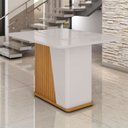 Ver imagem 2 de Mesa de Madeira Harmonia 120 Cm com Vidro Naturalle/off White - Móveis Bechara
