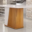 Ver imagem 4 de Mesa de Madeira Harmonia 120 Cm com Vidro Naturalle/off White - Móveis Bechara