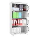 Ver imagem 5 de Armário Multiuso Escritório 2 Portas 3 Prateleiras Branco Advantage