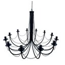 Ver imagem 2 de Lustre Grande Luminária Ferro Teto Rústica Aramado 12 Bocais Pé Direito Alto Salão Festas Cozinha Sa