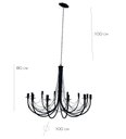 Ver imagem 3 de Lustre Grande Luminária Ferro Teto Rústica Aramado 12 Bocais Pé Direito Alto Salão Festas Cozinha Sa