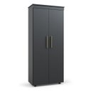 Ver imagem 2 de Armário Multiuso Escritório 2 Portas 4 Prateleiras 1 Gaveta Advantage Preto/Black