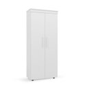 Ver imagem 2 de Armário Multiuso Escritório 2 Portas 4 Prateleiras 1 Gaveta MDF Branco Advantage