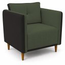 Ver imagem 4 de Poltrona Decorativa Aviv para Sala Escritório Recepção Luxo Linho Premium Easy Clean Corino Premium