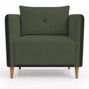 Ver imagem 3 de Poltrona Decorativa Aviv para Sala Escritório Recepção Luxo Linho Premium Easy Clean Corino Premium
