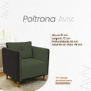 Ver imagem 2 de Poltrona Decorativa Aviv para Sala Escritório Recepção Luxo Linho Premium Easy Clean Corino Premium